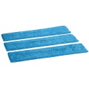 Zflow 18" Microfiber Wet and Dry Mop Pads 3-Pack - Premium Commercial Grade Washable Pads (18", Blue)