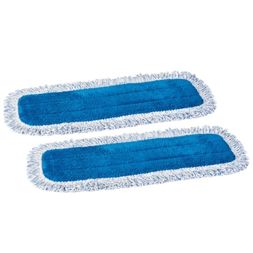 [ZF-MFDP-18] Zflow 18" Microfiber Dust Mop Pads 2-Pack - Premium Commercial Grade Washable Pads